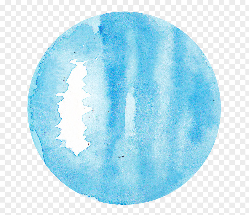 Urausu Uranus Aquarius Watercolor Painting Astrology Planet PNG
