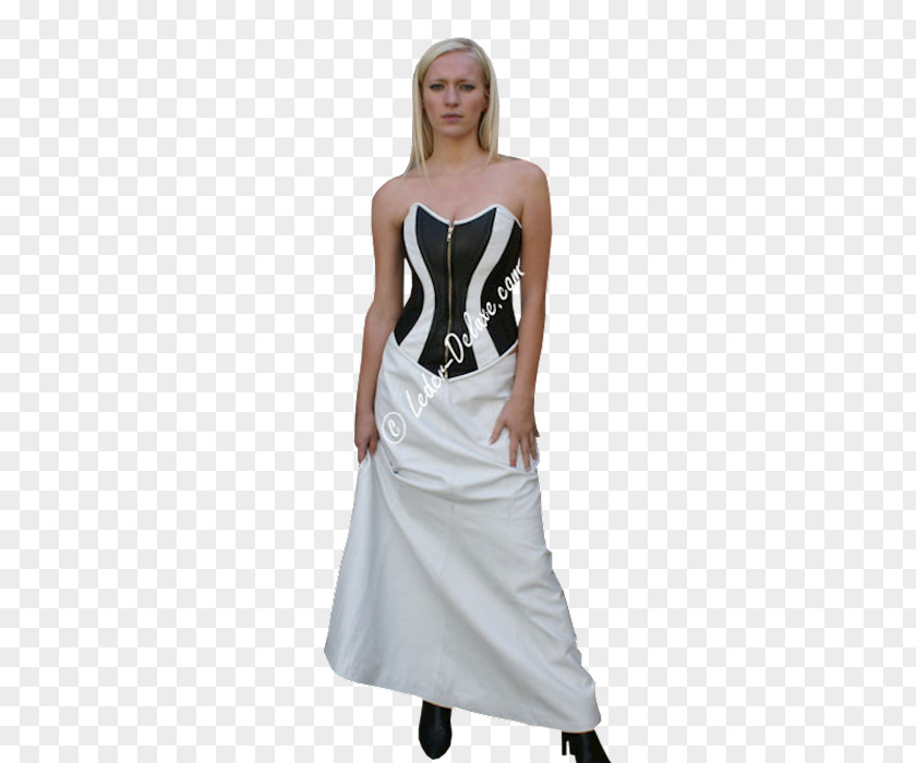 Dress White Skirt Corset Leather PNG