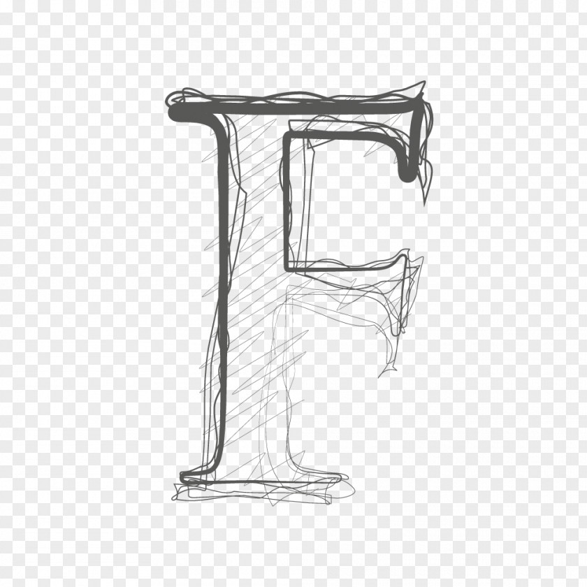 F Pencil Letter Flogo Sketch PNG