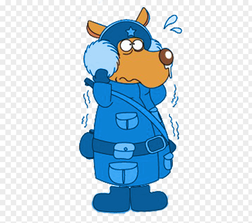 Frozen Shivering Dog Cold Illustration PNG