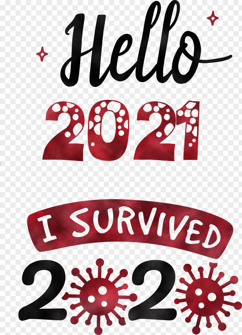 Hello 2021 New Year PNG