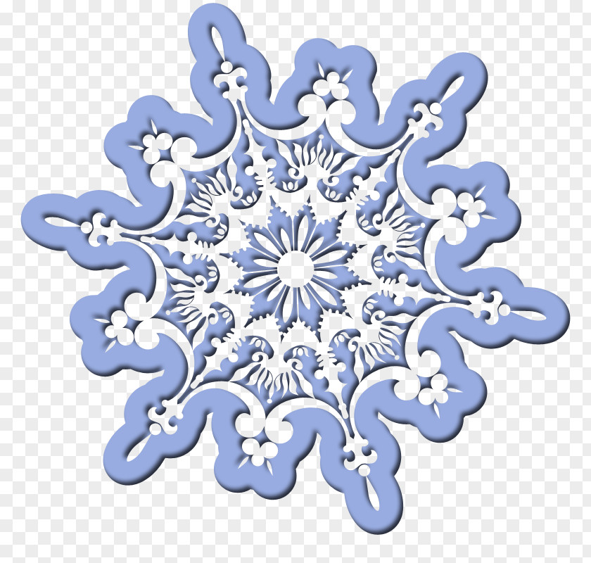 Snowflake Symmetry Line Pattern PNG