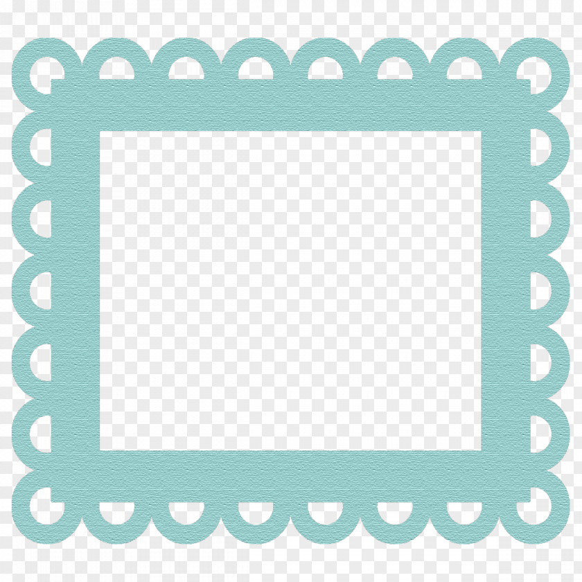 Teal Frame Scrapbooking Clip Art PNG