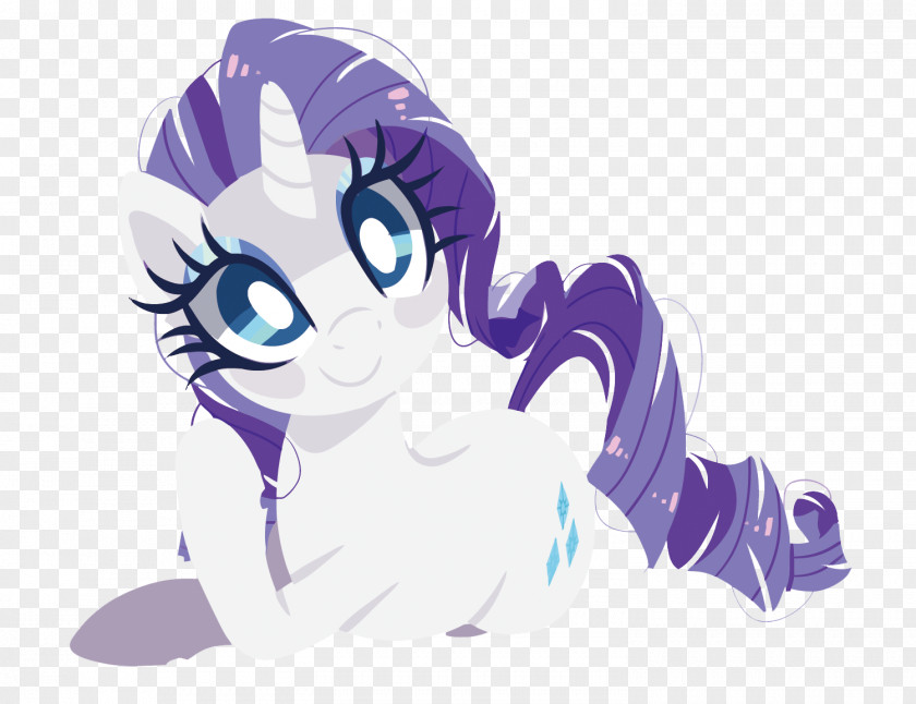 Vector Purple Unicorn Rarity Pony Cartoon PNG