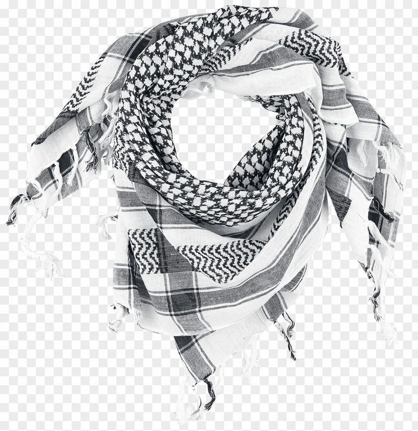 Black Scarf Headscarf Kerchief Keffiyeh Shawl PNG