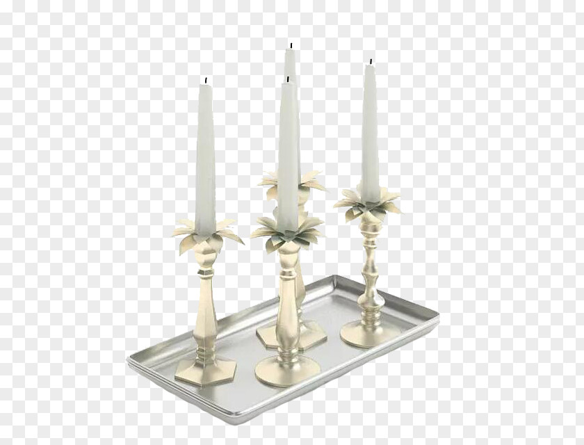 Fancy Tray Candle Light 3D Computer Graphics PNG