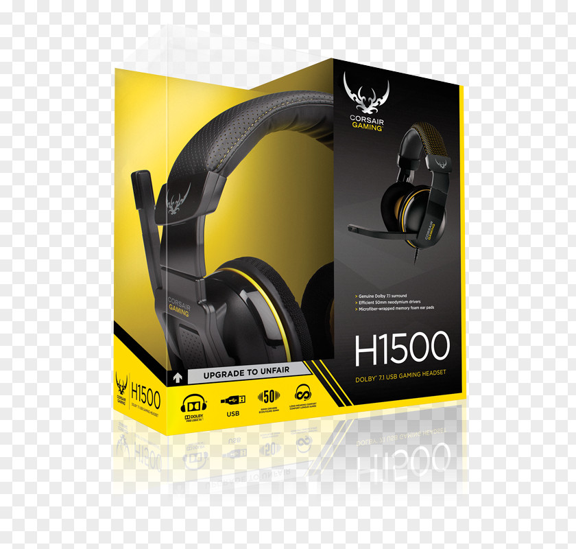 Red Sony Gaming Headsets Corsair VOID PRO RGB H1500 Headset 7.1 Surround Sound Components PNG