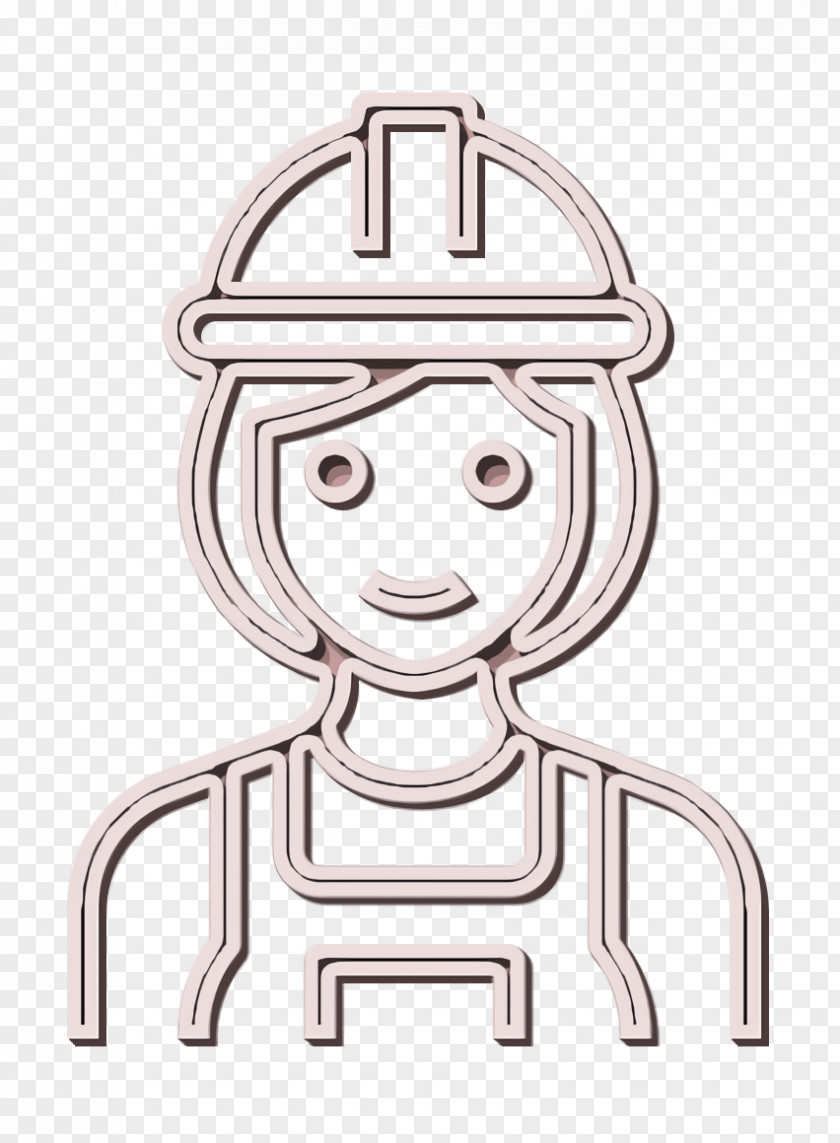 Builder Icon Occupation Woman PNG