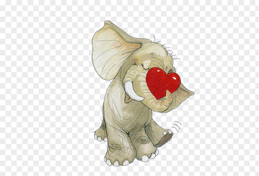 Thai Elephant Love Valentines Day Vinegar Ansichtkaart Greeting Card Heart PNG