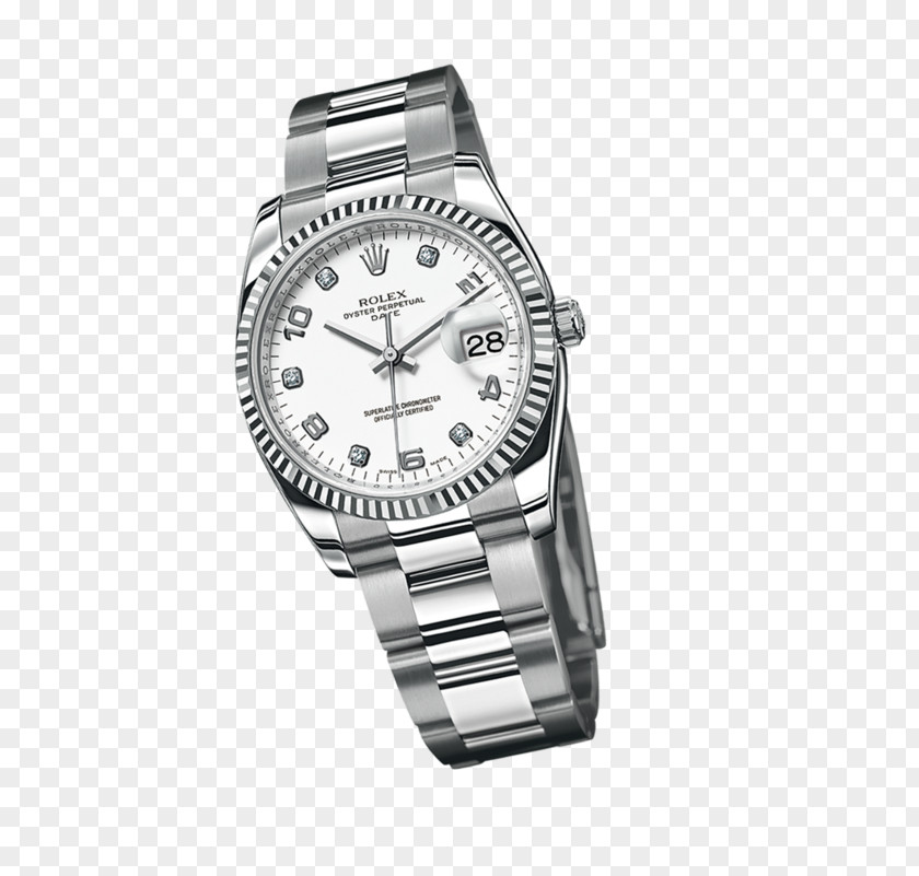 Watch Rolex Datejust Platinum Strap PNG