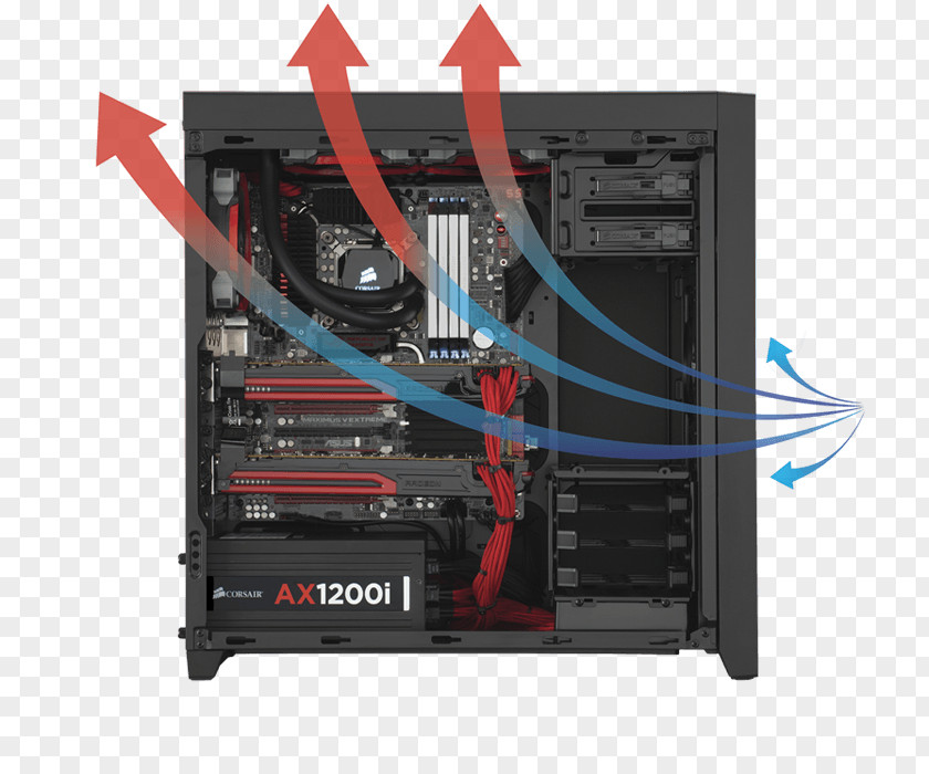 Airflow Computer Cases & Housings Power Supply Unit Corsair Components ATX Converters PNG