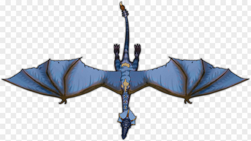 Blue Flyer Dungeons & Dragons Wyvern Monster Roll20 PNG