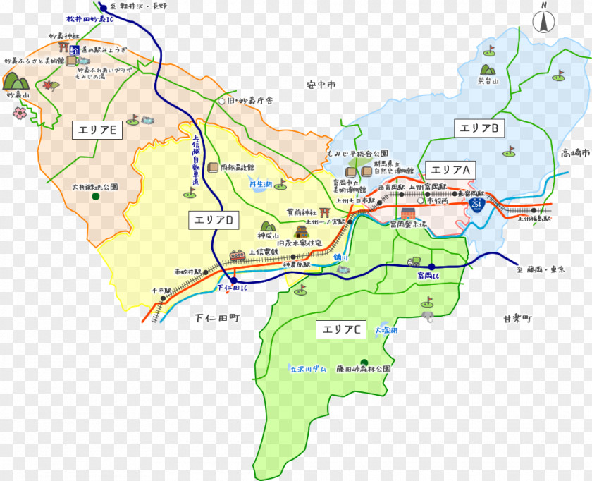 Map City 富岡市役所 北庁舎 370-2392 Miyamotomachi Parking Lot PNG