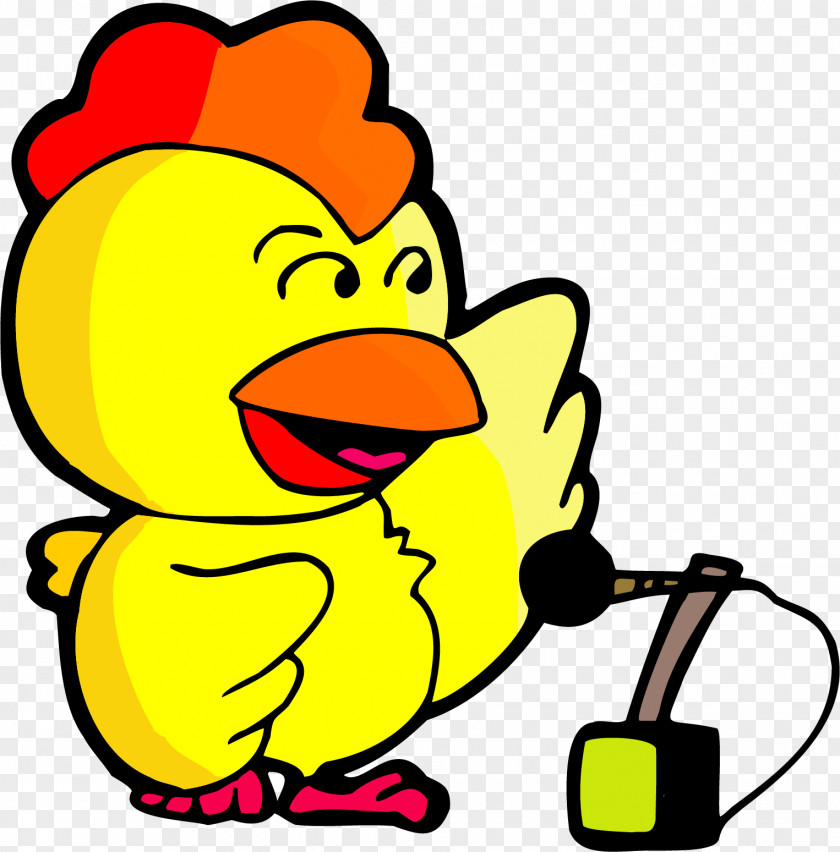 Vector Painted Rooster Singing Chicken Cartoon Chinese Zodiac PNG