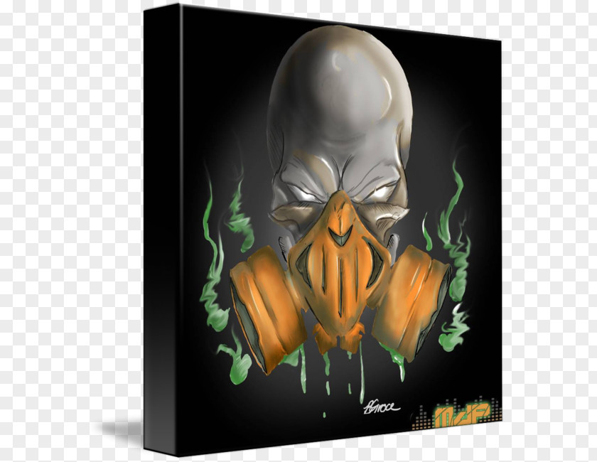 Color Graffiti Gas Mask Skull Art PNG