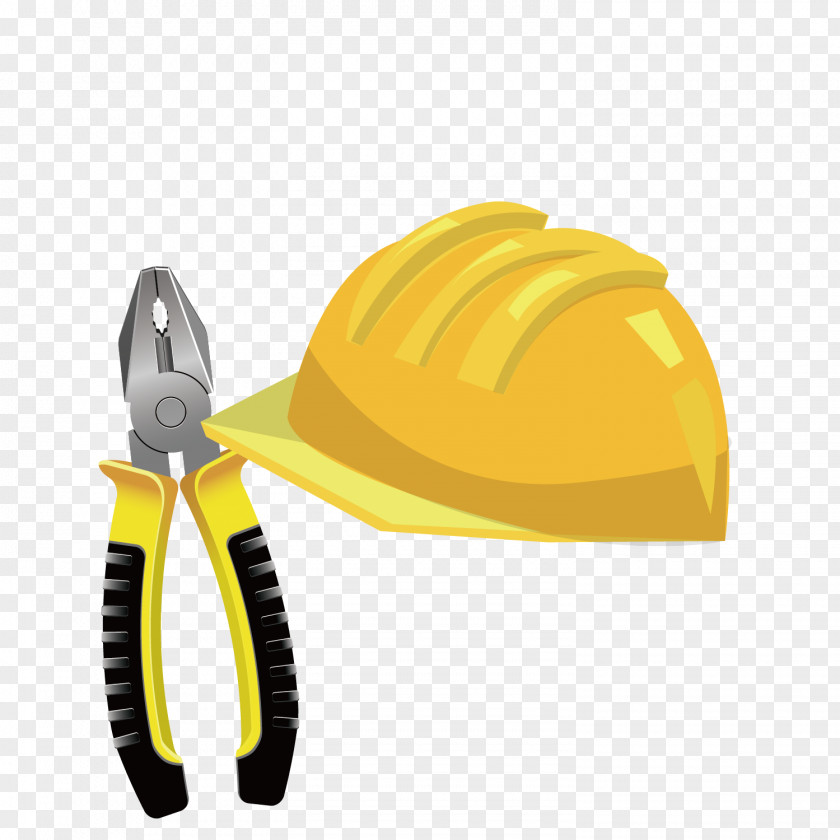 Hat Tool Construction Yellow Pliers Download PNG