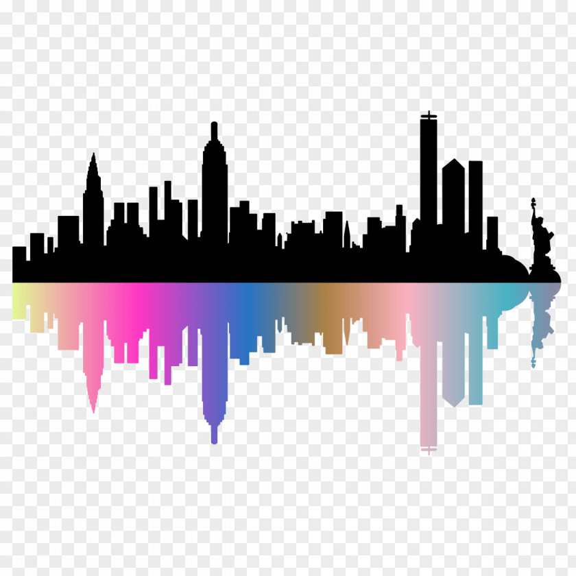 Silhouette New York City Vector Graphics Skyline PNG