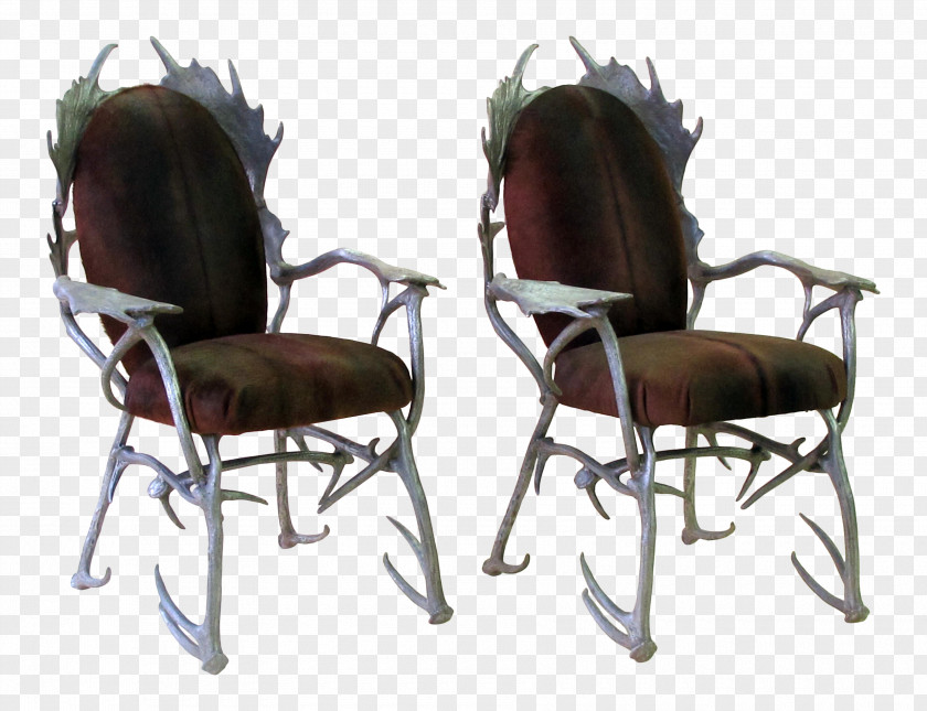 Antler Chair Table Upholstery Seat Furniture PNG