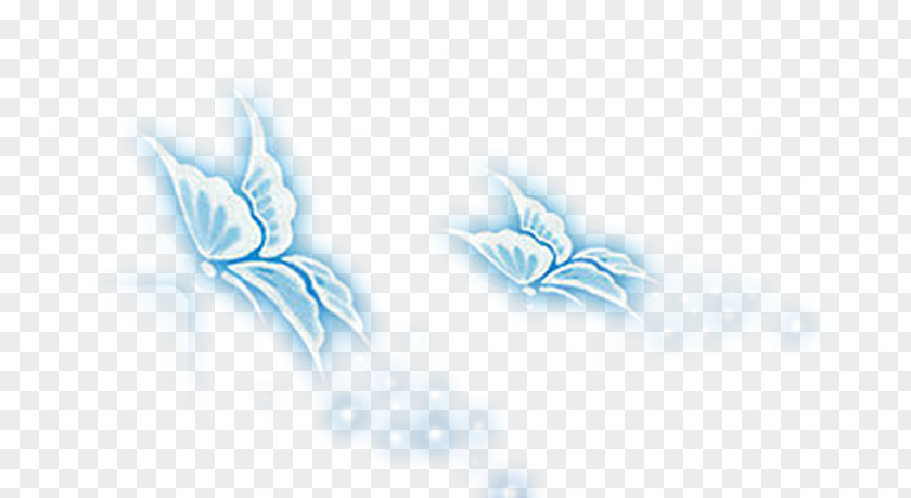 Blue Butterfly Dream Star Cartoon PNG