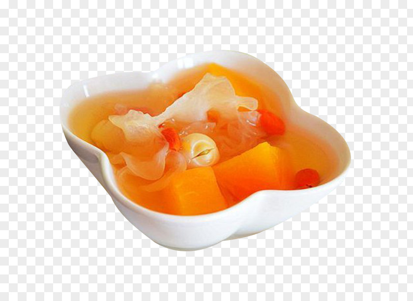 Papaya White Fungus Sweet Soup Edible Birds Nest Congee Tremella Fuciformis Ingredient PNG