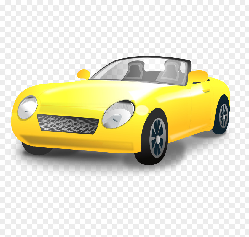 Cartoon Sports Car Convertible Clip Art PNG