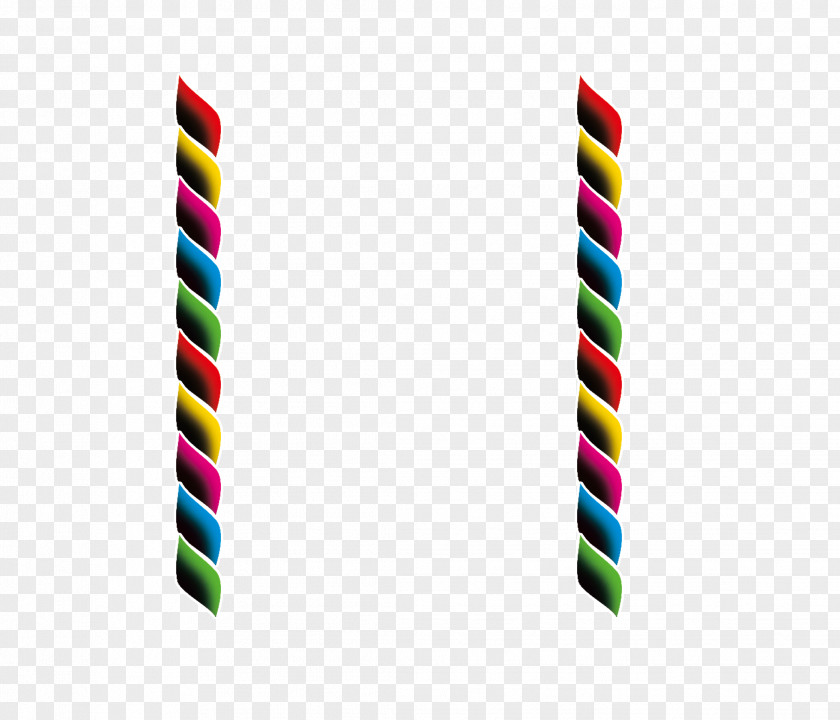 Colorful Twist Column Angle Pattern PNG