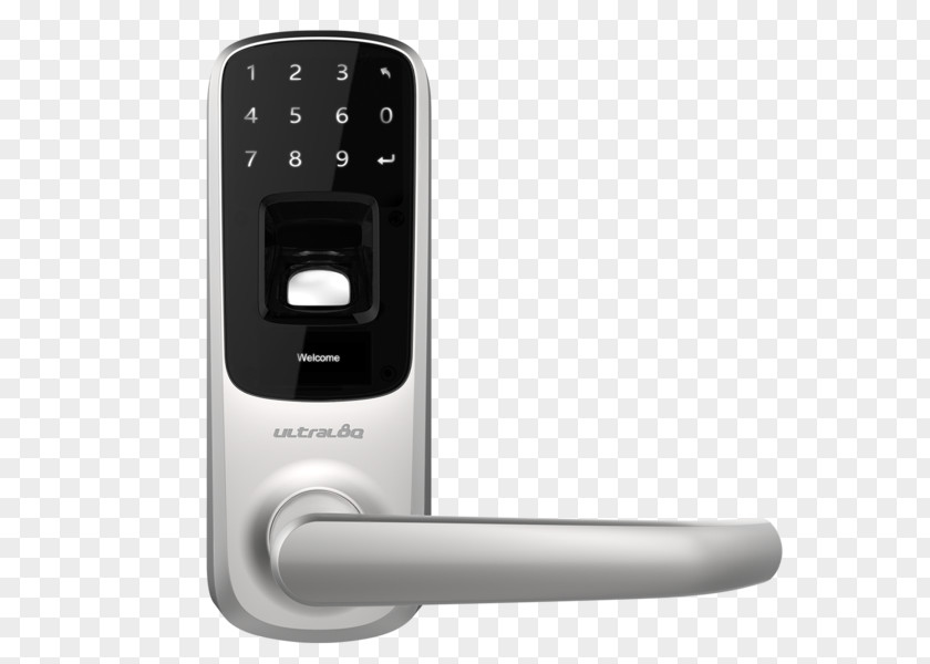 Door Lock Smart Fingerprint Keypad Smartphone PNG