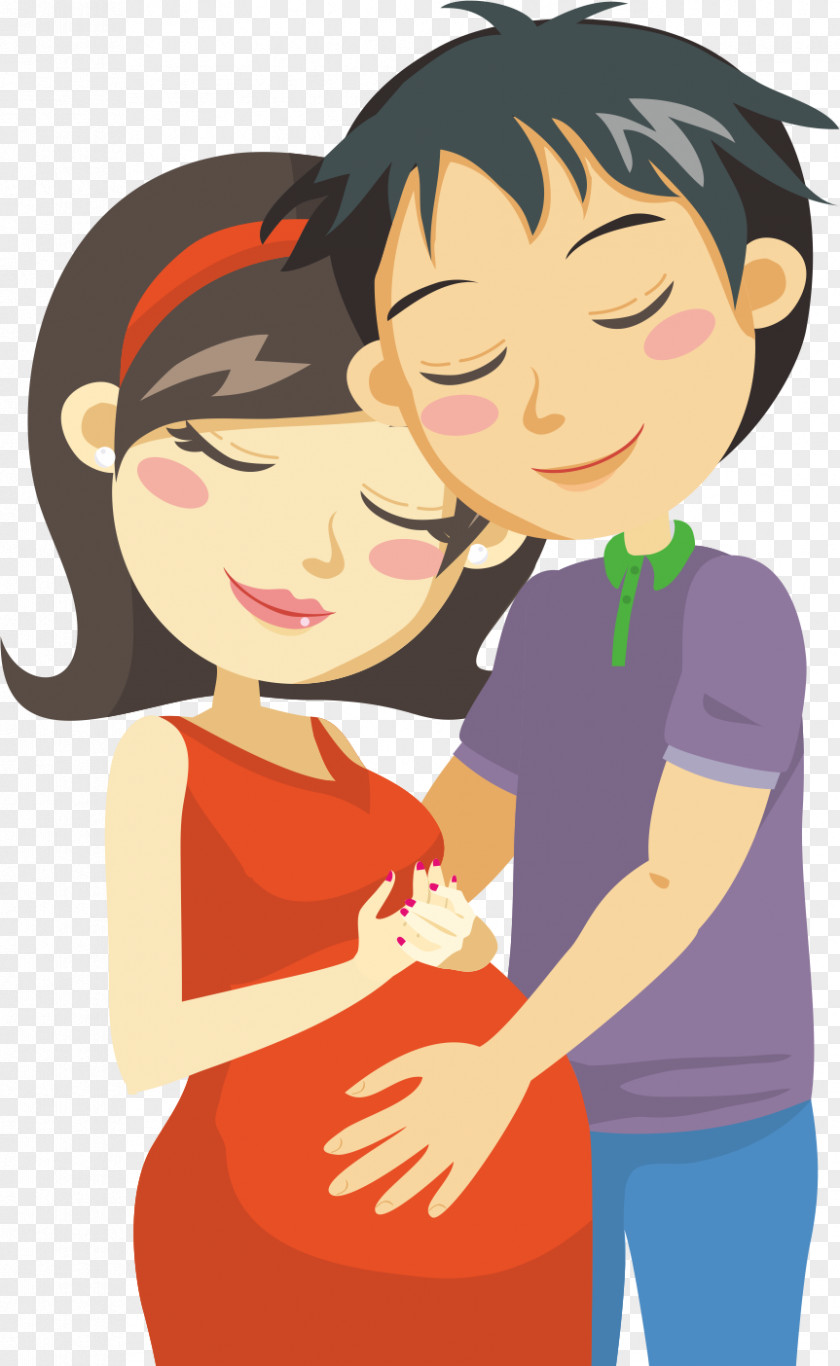 Husband And Wife Pregnancy Woman Clip Art PNG