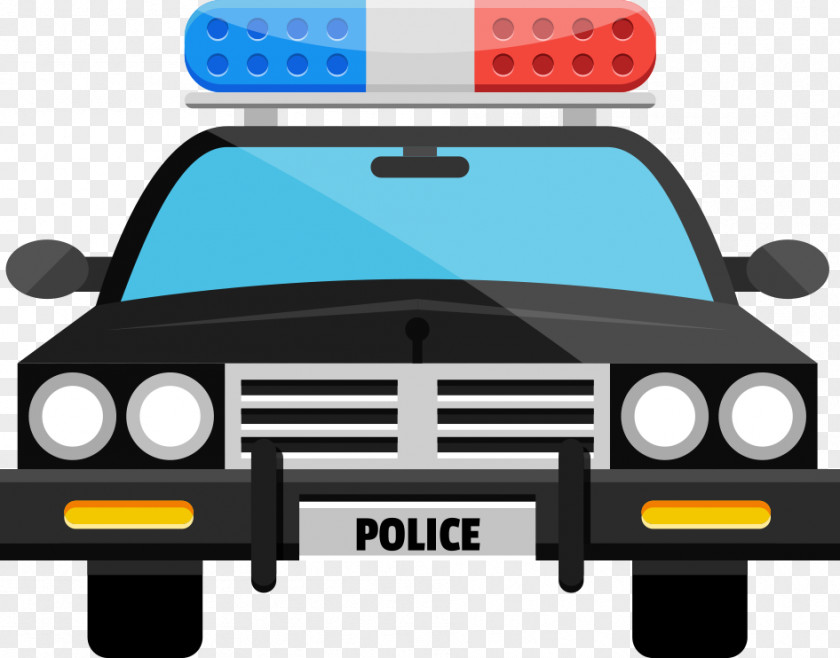 Vector Cartoon Police Car Clip Art PNG