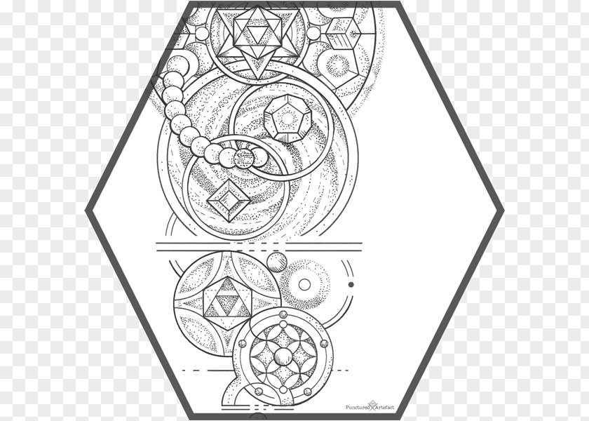 Flash Line Art Geometry Shen Ring PNG