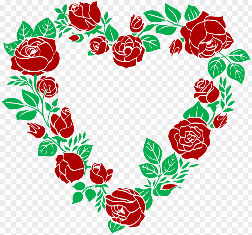 Red Border Heart Rose Desktop Wallpaper Clip Art PNG