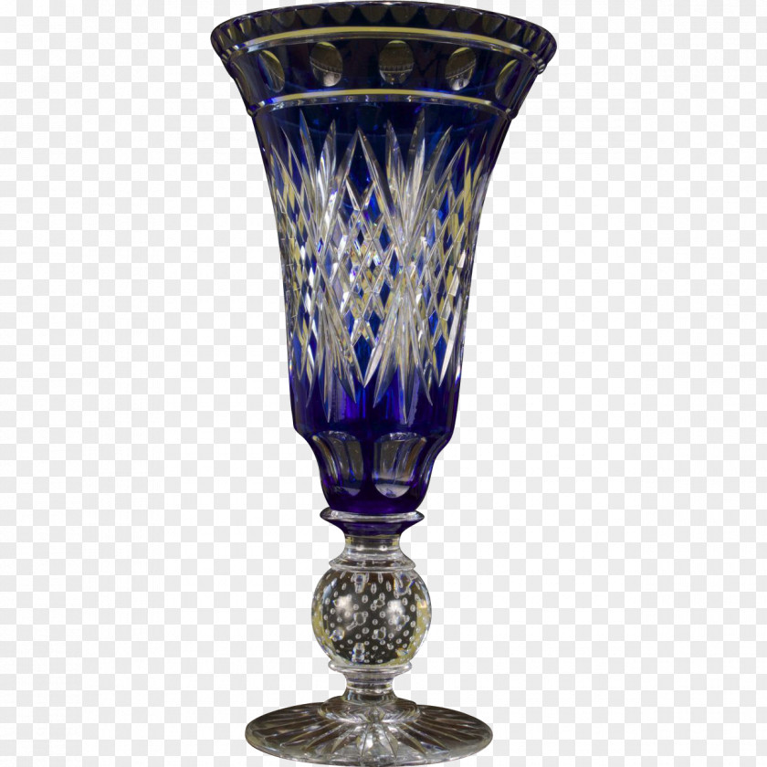 Vase Corning Museum Of Glass Pairpoint Cobalt Blue PNG