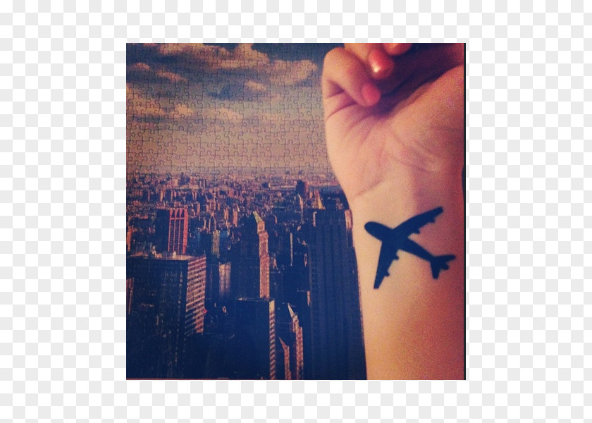 3d Tattoo Abziehtattoo Airplane New York City Yandex Search PNG
