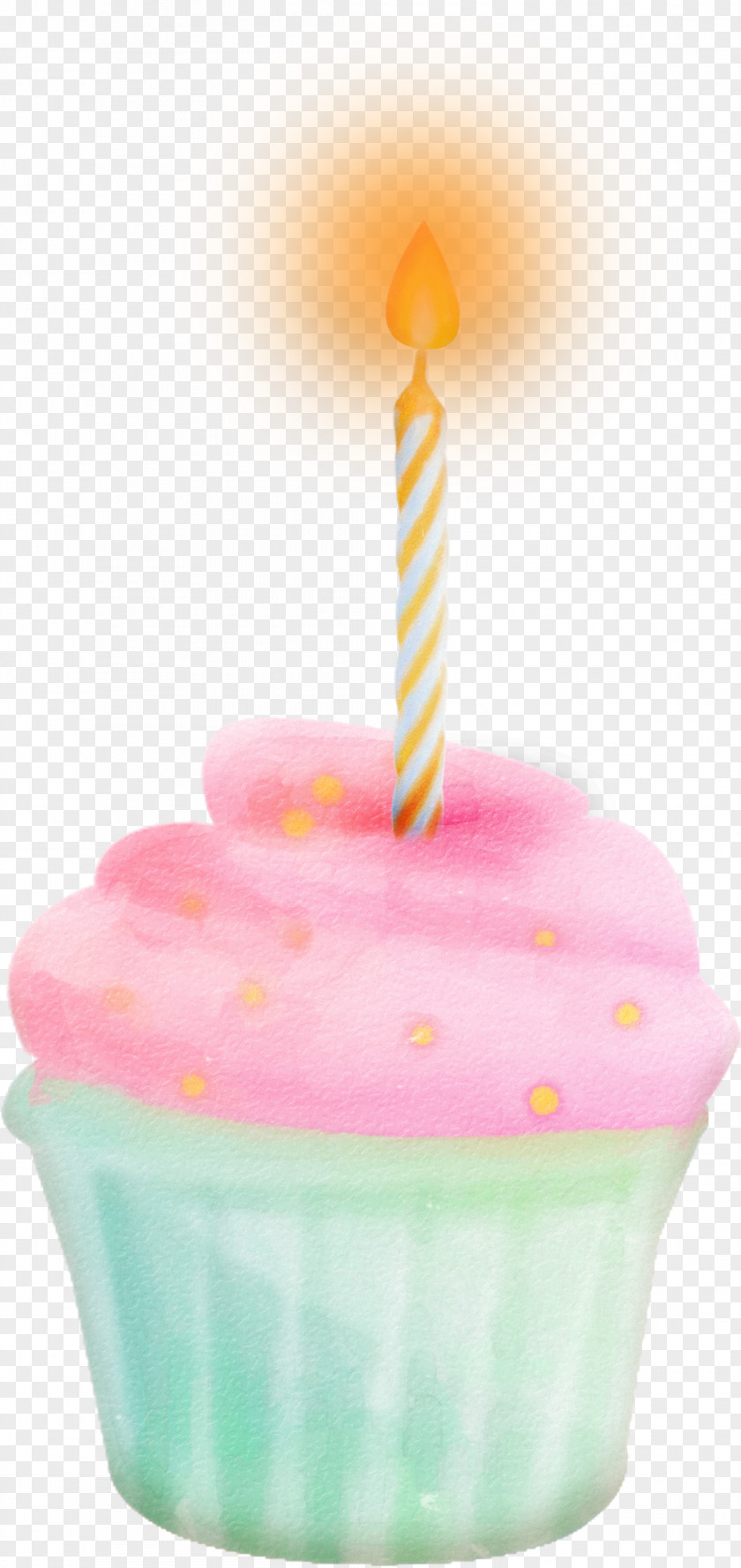 Beautiful Cake Candle Cupcake Buttercream PNG