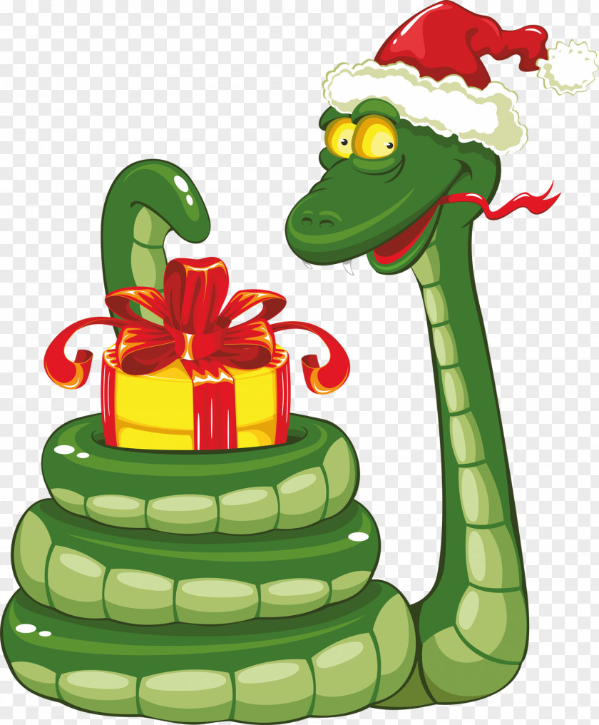 Snake Santa Claus Christmas Clip Art PNG