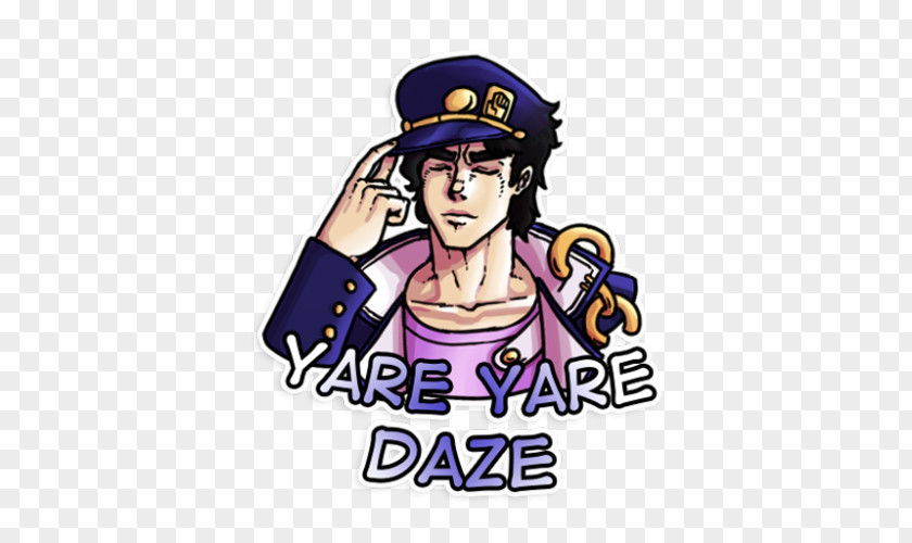 Sticker JoJo's Bizarre Adventure Anime Telegram Text PNG Text, jotaro clipart PNG