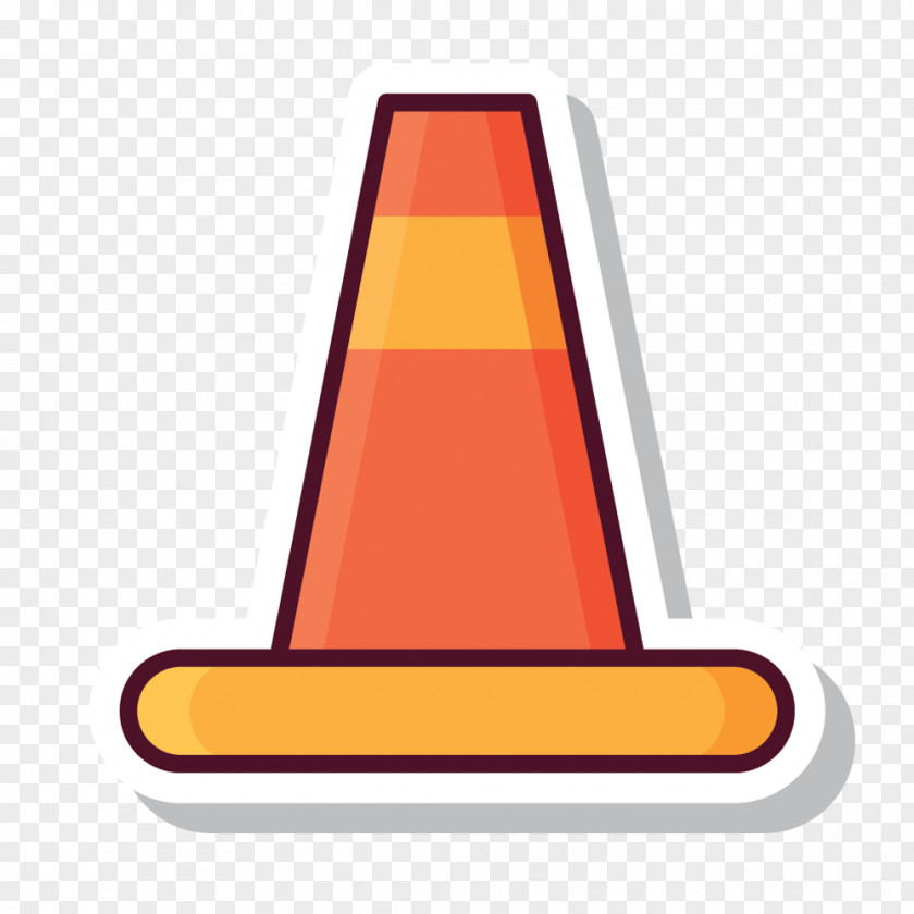 Vector Red Road Cone Material Orange Icon PNG