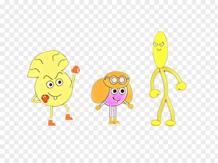 Cartoon Character Created By Yellow Background PNG