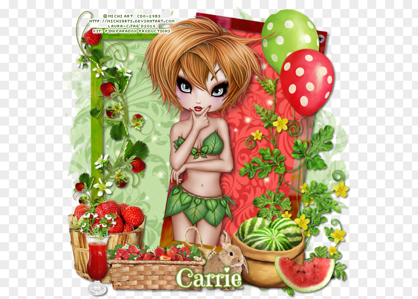Creative Watermelon Strawberry Cartoon Illustration Doll Character PNG