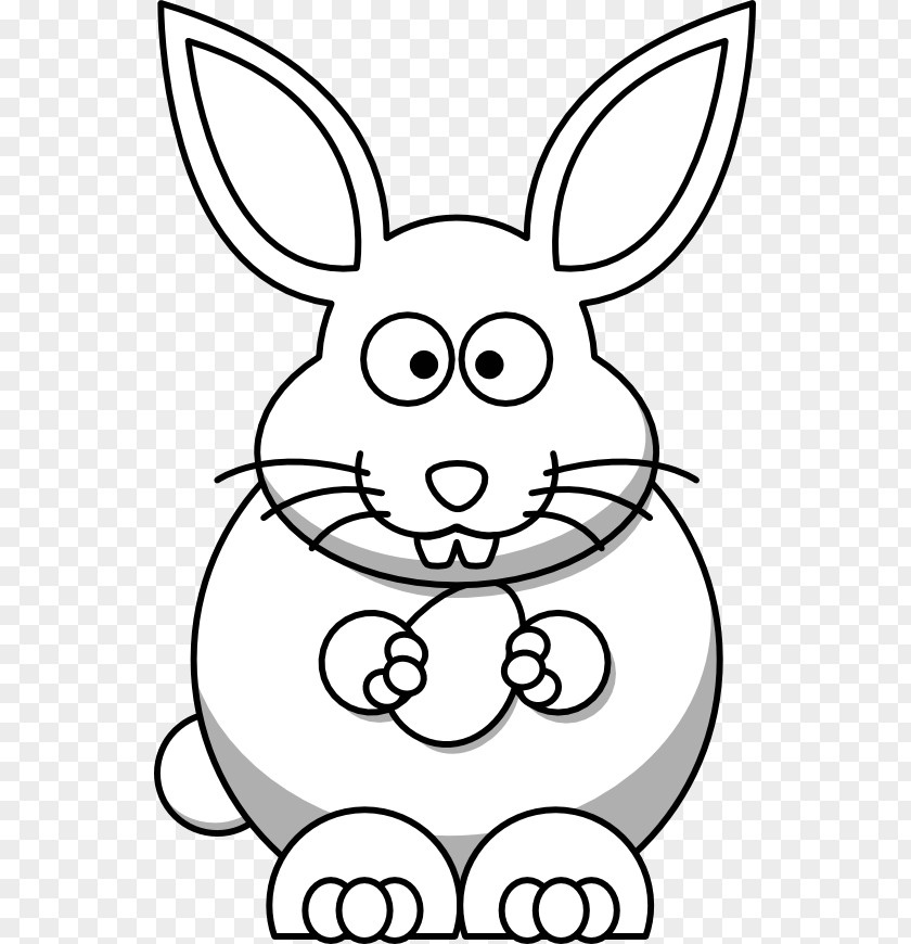 Rabbit Line Art White Easter Bunny Hare Clip PNG
