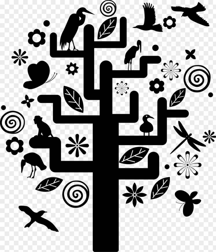 Tree Silhouette Structure PNG
