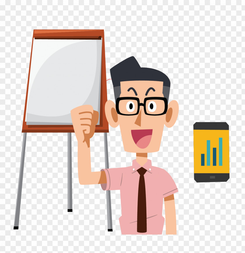 Vector Cartoon Pattern Business People Computer File PNG