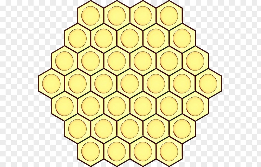 Yellow Pattern Line Circle Honeycomb PNG