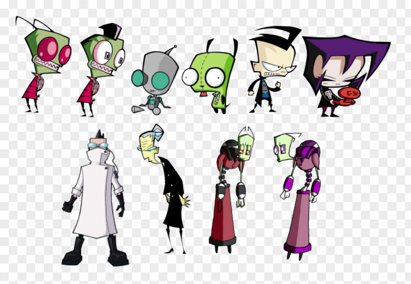 Invader Zim Gaz Professor Membrane Character PNG Character, meme sadness clipart PNG