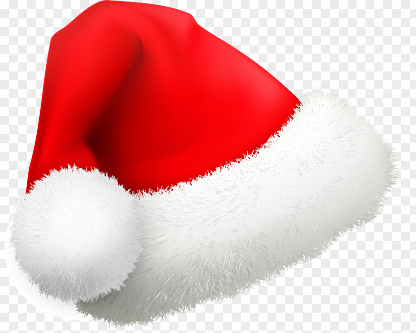 Red Cartoon Christmas Hat Santa Claus PNG