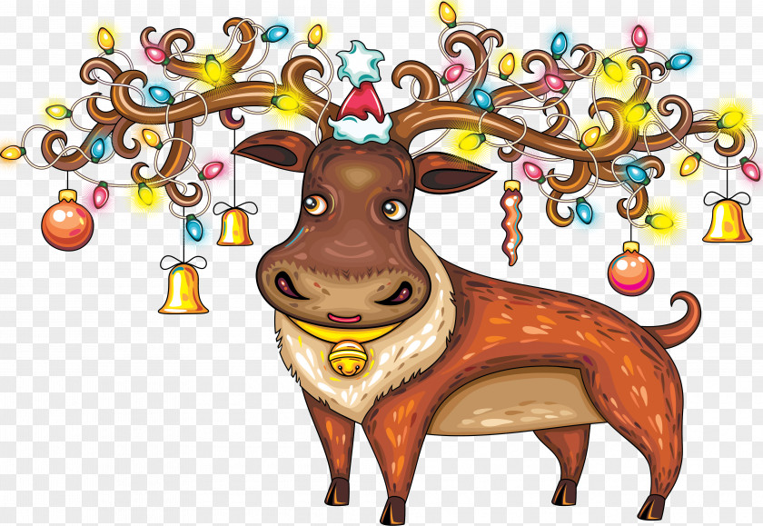 Reindeer Santa Claus PNG