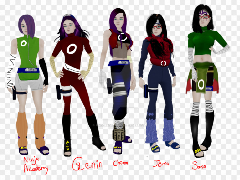 Sarada Costume Sportswear Uniform Shoe Character PNG