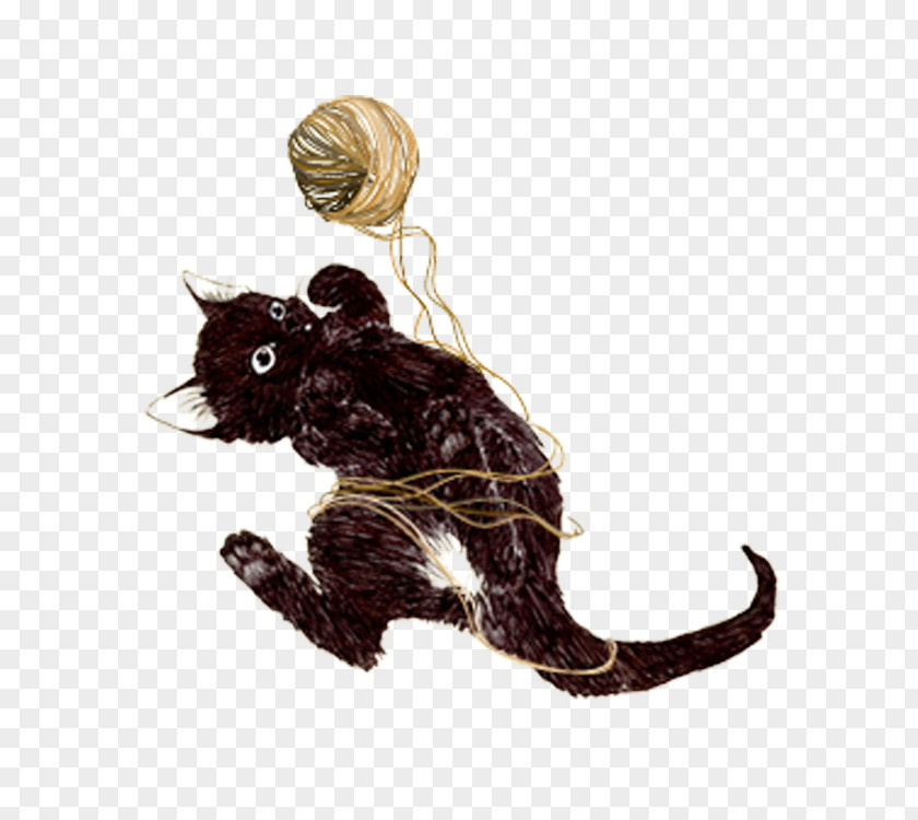 Cute Cat Black PNG