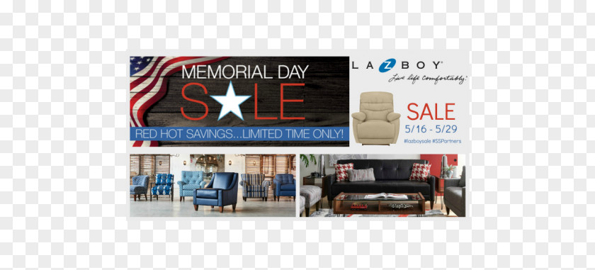 Memorial Day Sale Display Advertising La-Z-Boy Sales United States PNG