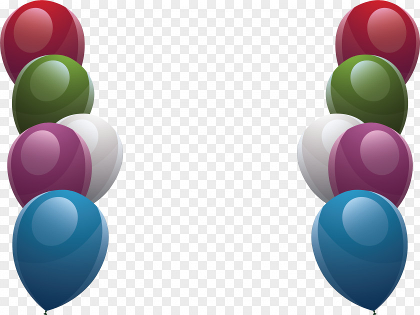 Fine Color Balloon Borders Designer PNG